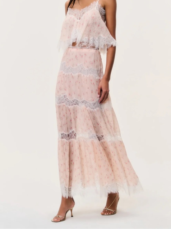 LoveShackFancy Dresses & Skirts - LoveShackFancy Everhart Cotton-Silk Lace Maxi Skirt in size 0